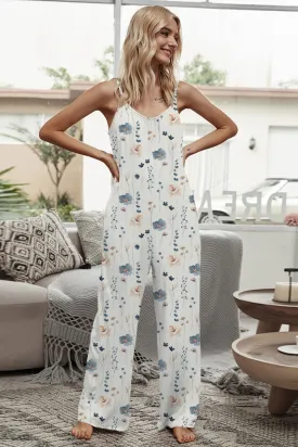 🌼 Shiny Printed Spaghetti Strap Jumpsuit 🌼