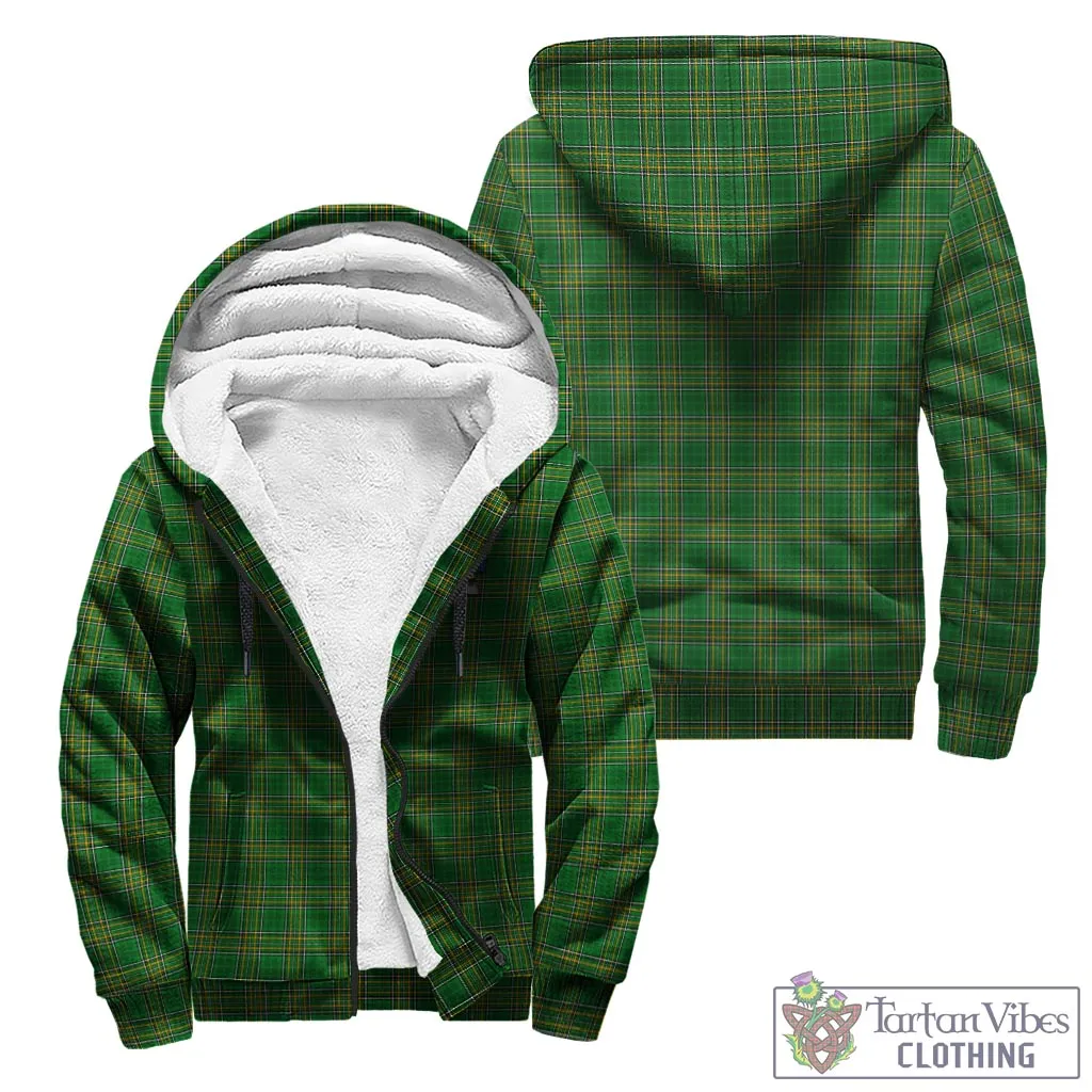 Adair Irish Clan Tartan Sherpa Hoodie with Coat of Arms