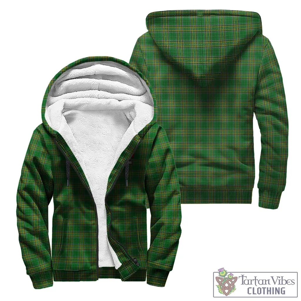 Allen Irish Clan Tartan Sherpa Hoodie with Coat of Arms