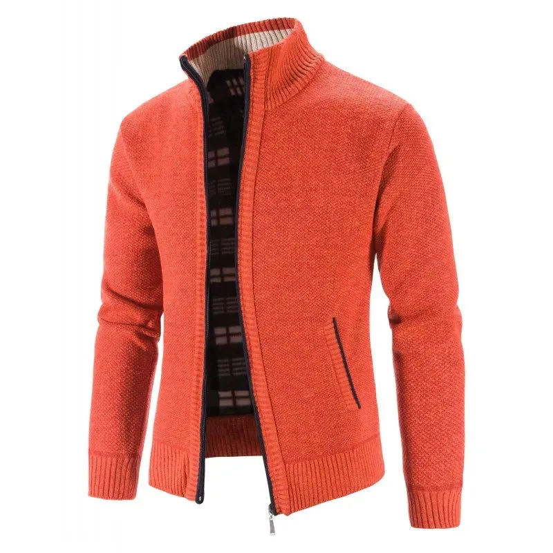 Autumn/Winter Plush Thickened Jacket Sweater for Men*