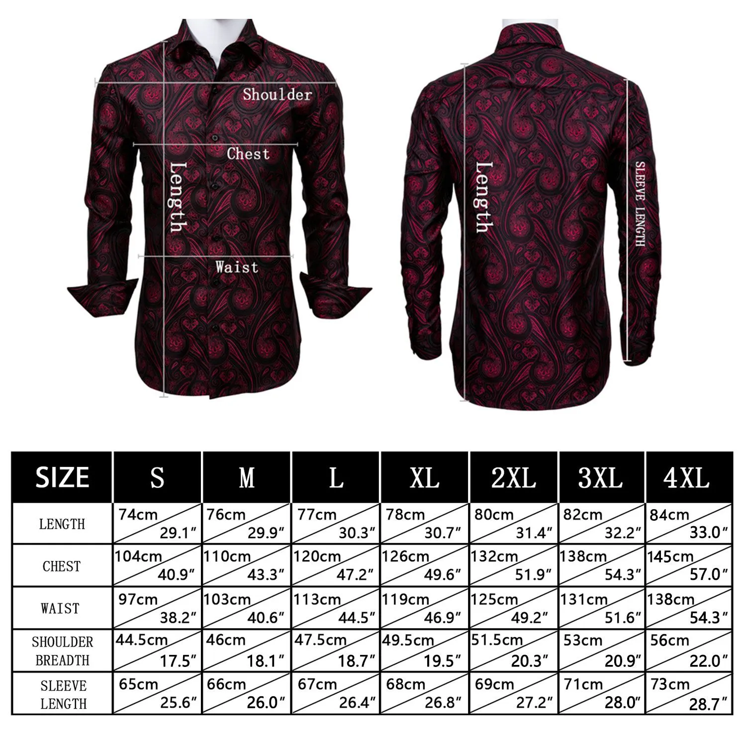 Black Golden Floral Silk Men's Shirt