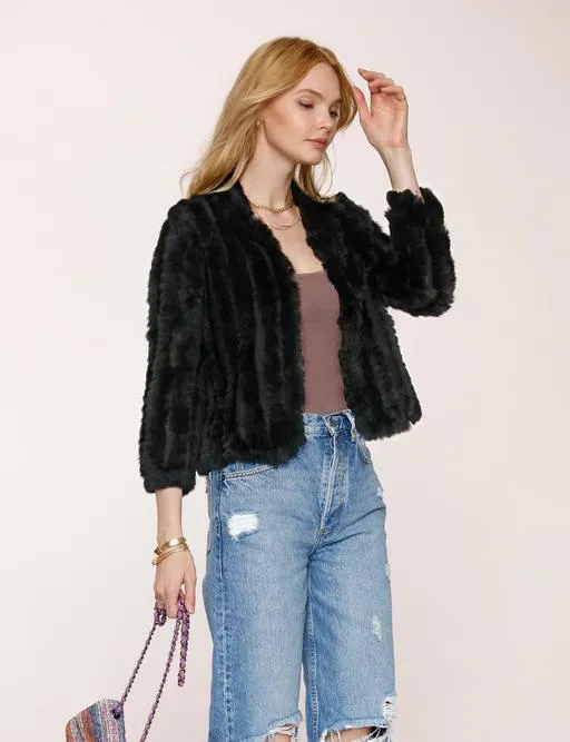 Black Rosa Fur Jacket