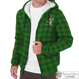 Brophy Irish Clan Tartan Sherpa Hoodie with Coat of Arms