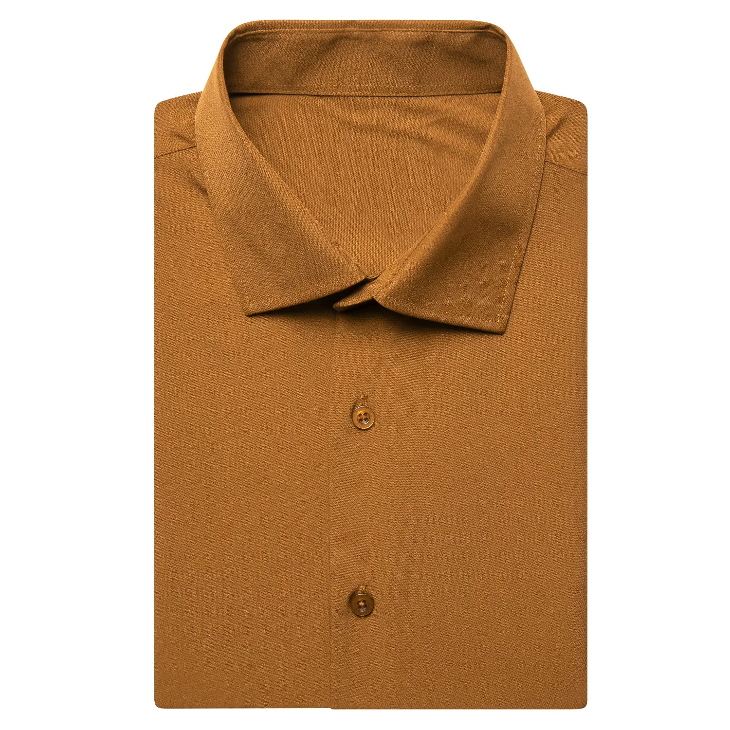 Brown Solid Men's Short Sleeve Shirt