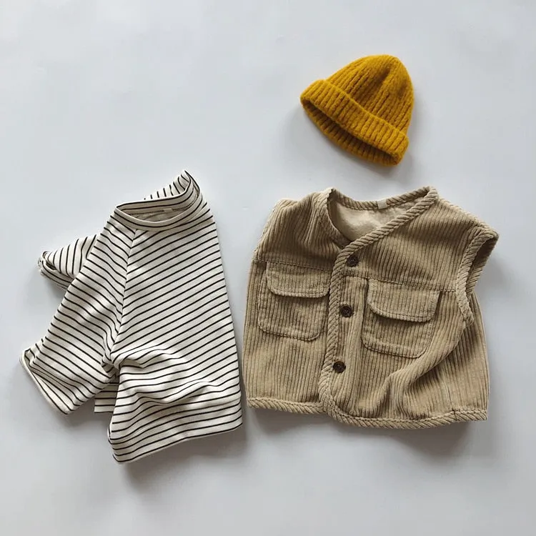 Corduroy Solid Vest