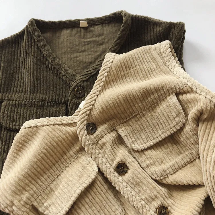 Corduroy Solid Vest