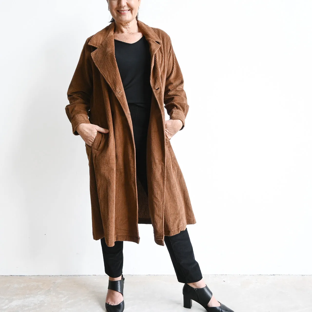 Corduroy Trench Coat by Orientique Australia - 22910