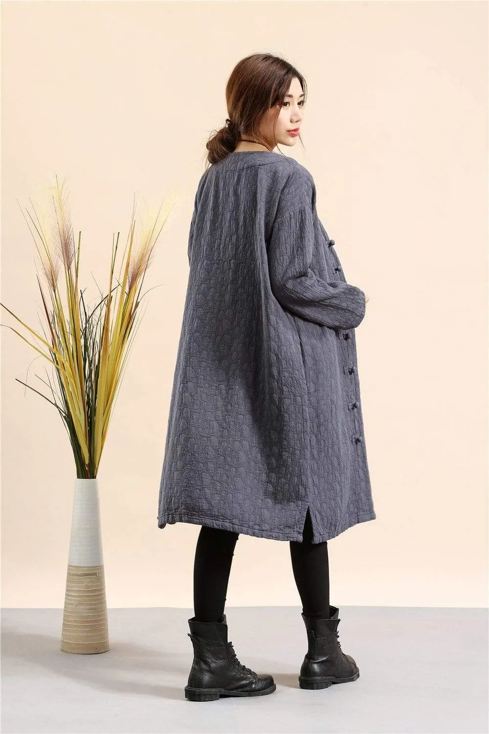 Cotton and Linen Button Down Light Coat