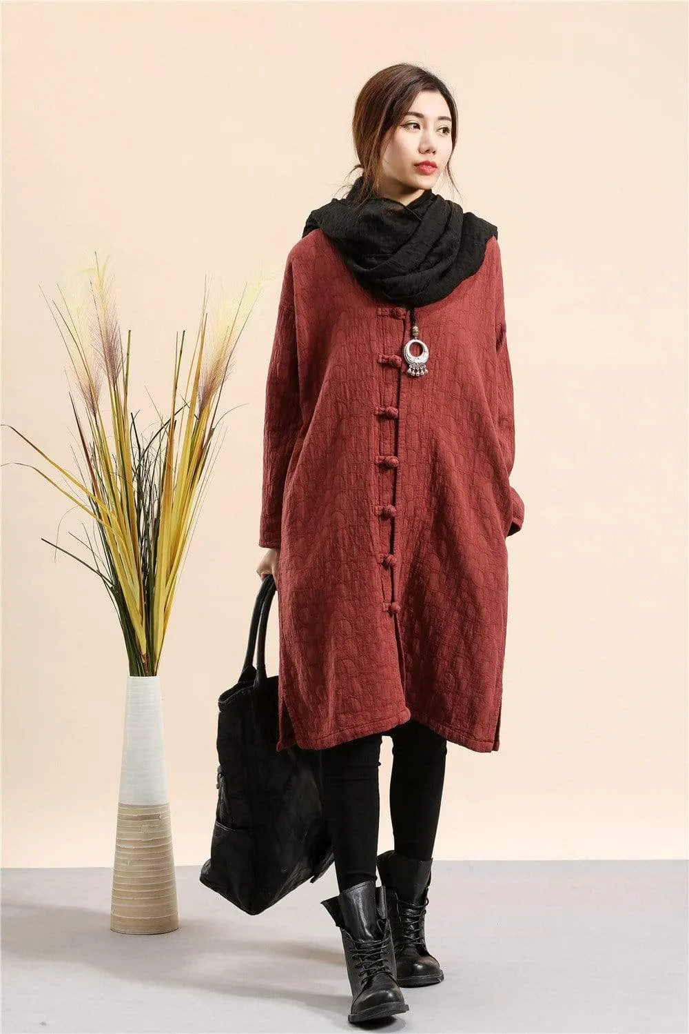 Cotton and Linen Button Down Light Coat