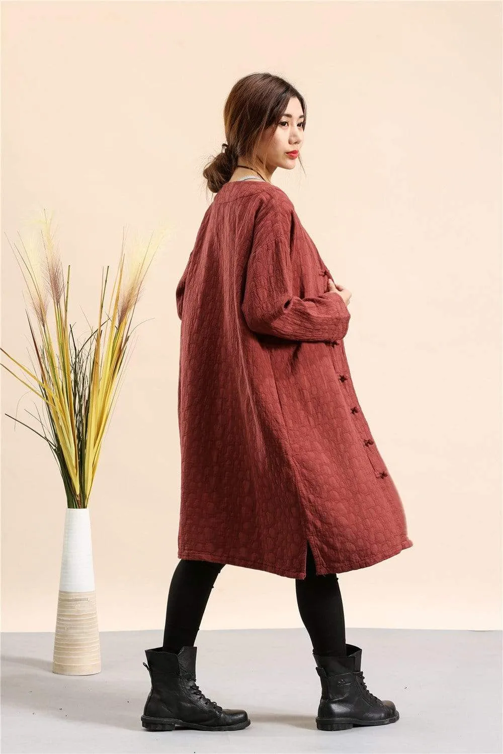 Cotton and Linen Button Down Light Coat