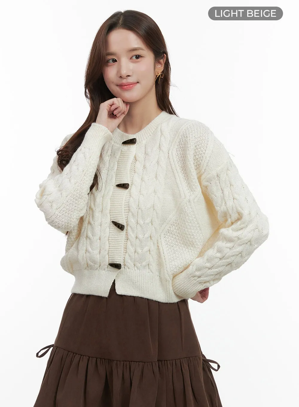 Cozy Cable Buttoned Cardigan OO421