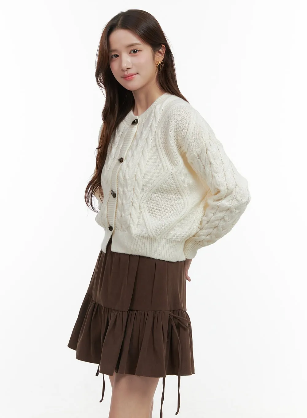 Cozy Cable Buttoned Cardigan OO421