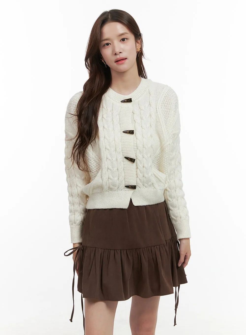 Cozy Cable Buttoned Cardigan OO421