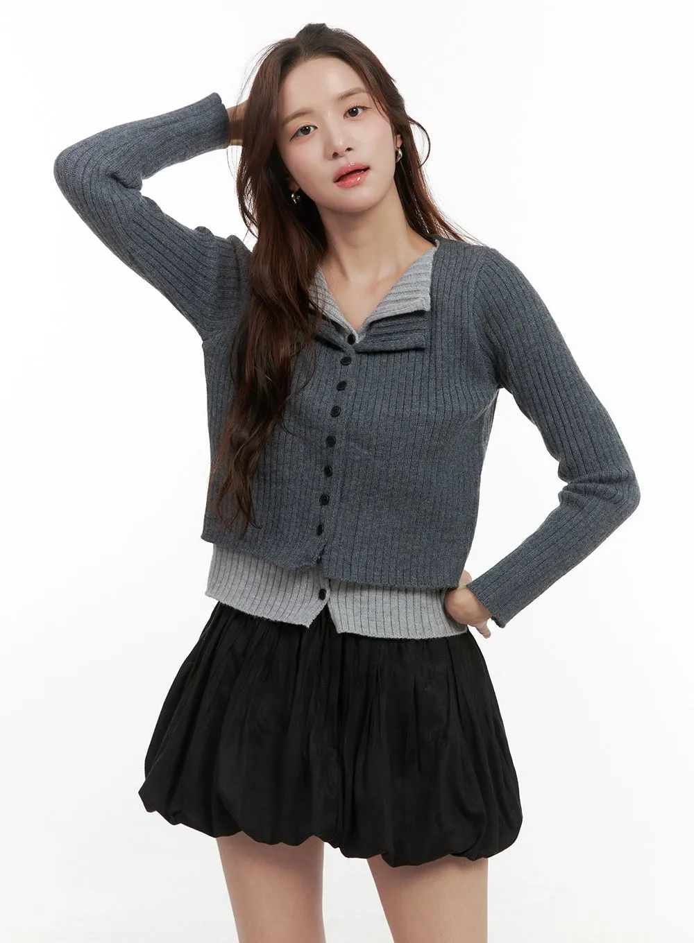 Cozy Chic Buttoned Cardigan OO421