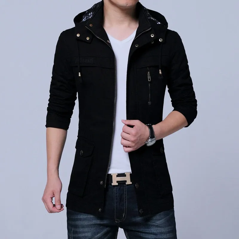 Fashionable Thick Cotton Casual Hooded Jacket