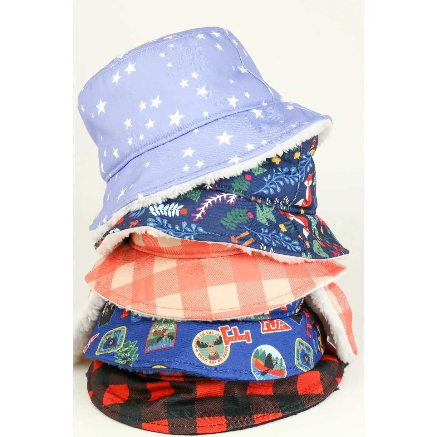 Flapjack Kids Winter Bucket Hat - Patches 2-4Y