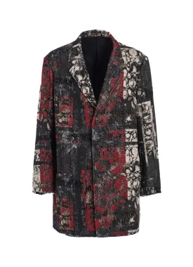 FLORAL JACQUARD LONG JACKET