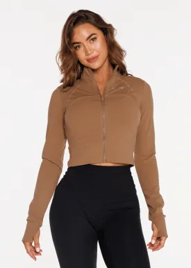 Flow Crop Jacket - Cocoa