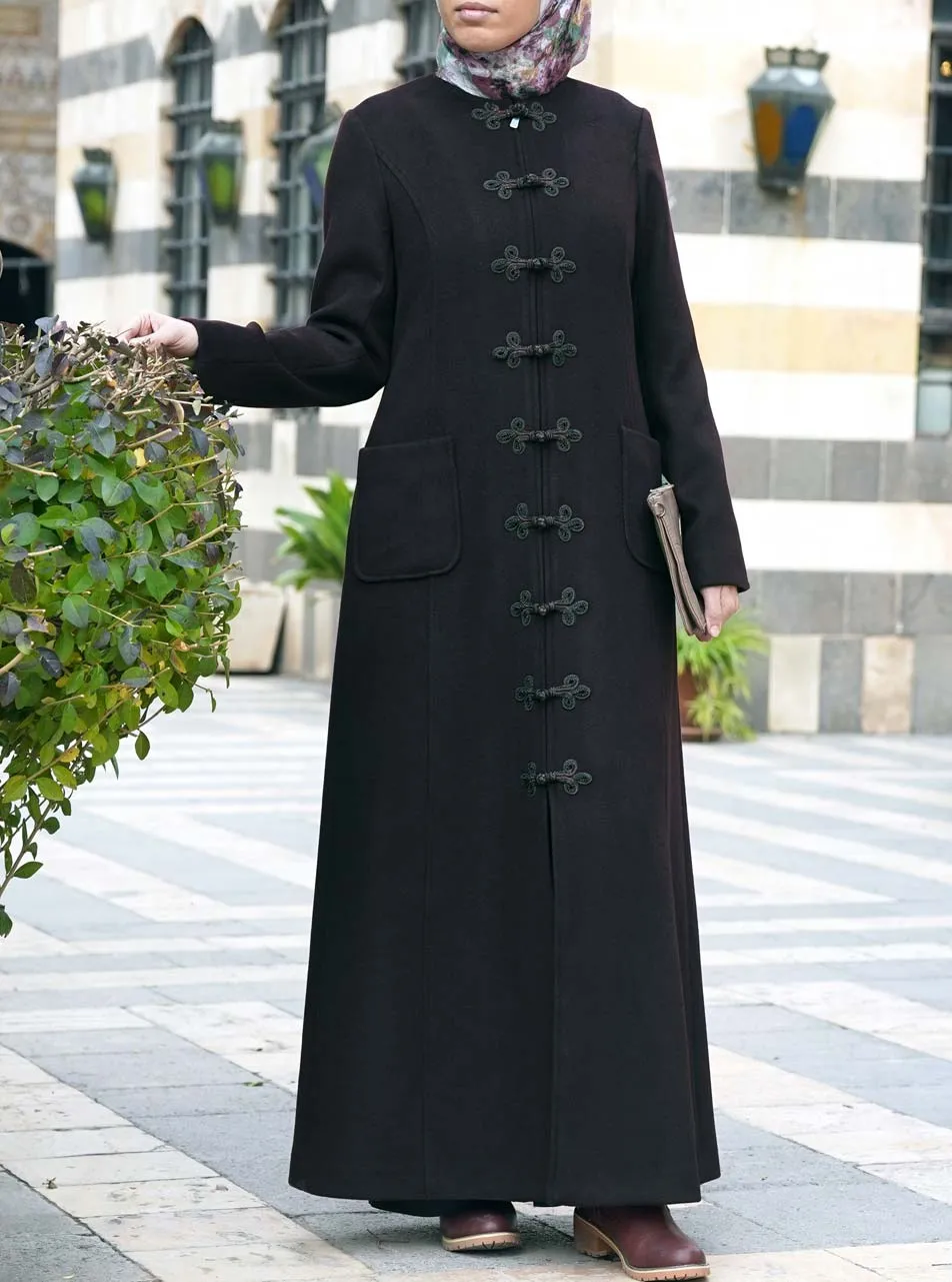 Frog Buttoned Wool Coat