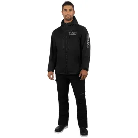 FXR  Mens Pro Softshell Jacket Waterproof Breathable Adjustable Hood Black