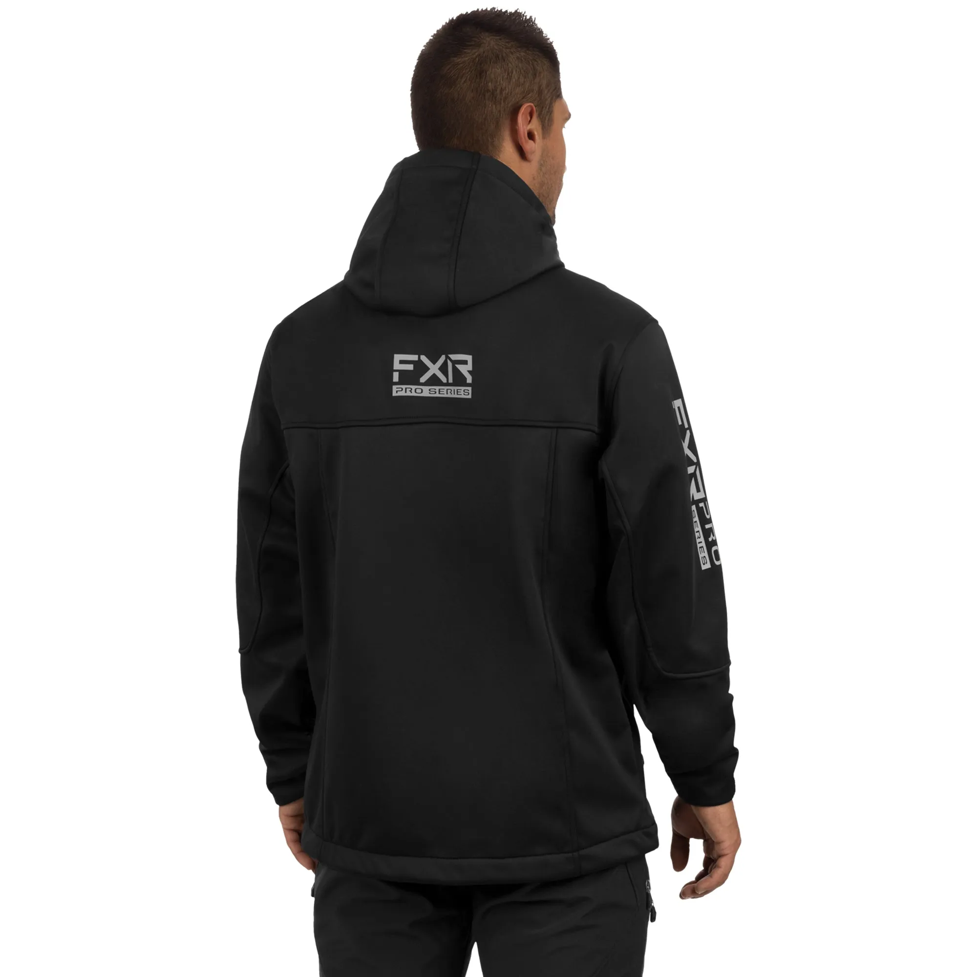 FXR  Mens Pro Softshell Jacket Waterproof Breathable Adjustable Hood Black