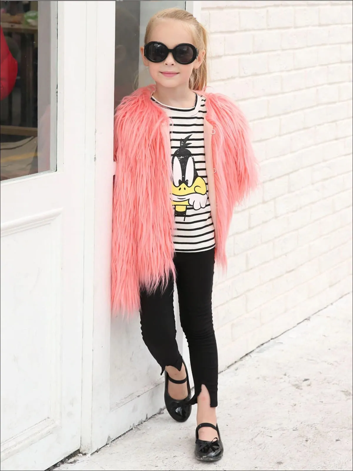 Girls Trendy Winter Faux Fur Jacket