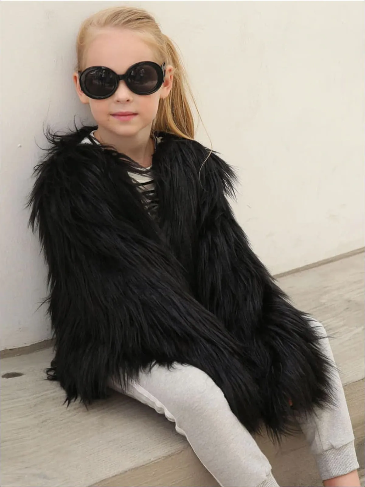 Girls Trendy Winter Faux Fur Jacket