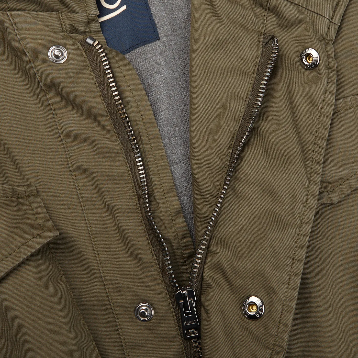 Green Washed Cotton Field Jacket