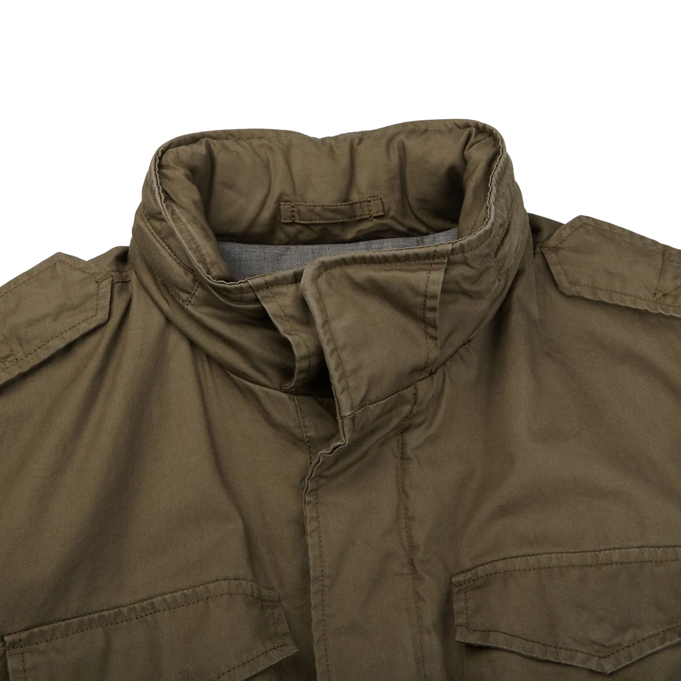 Green Washed Cotton Field Jacket