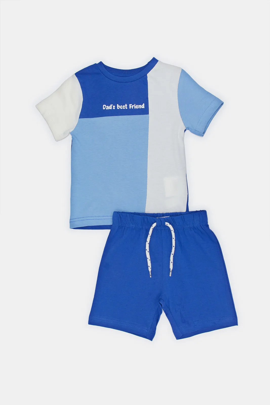 Inafnt Boys Blue Dads Best Friend Casual  Set (2 Piece)