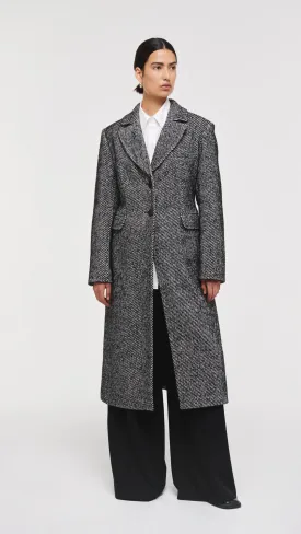 Kali Herringbone Coat Black by Aligne