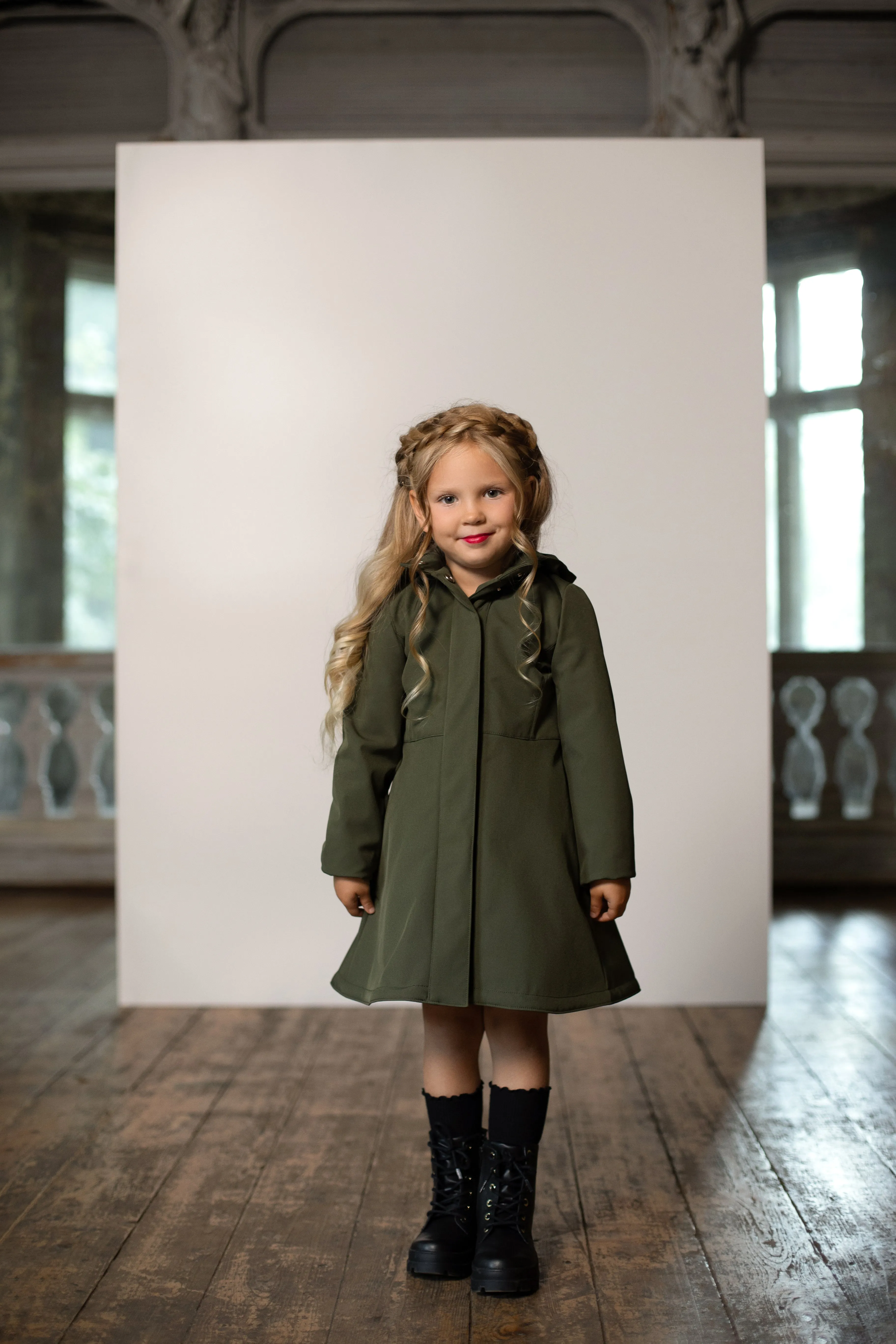 Kids' Moss Green Raincoat