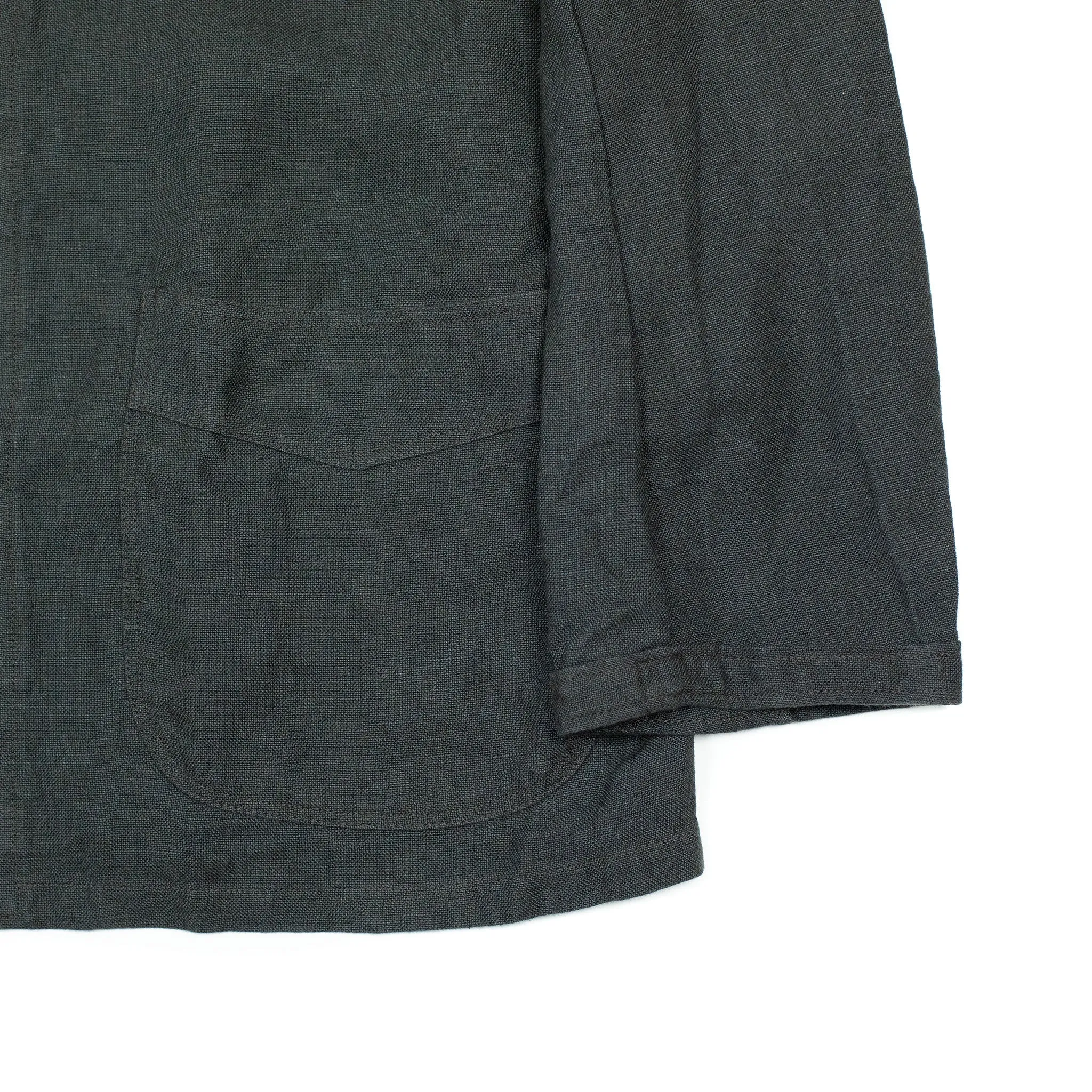 Le Cat Posh Plage jacket in charcoal linen basketweave