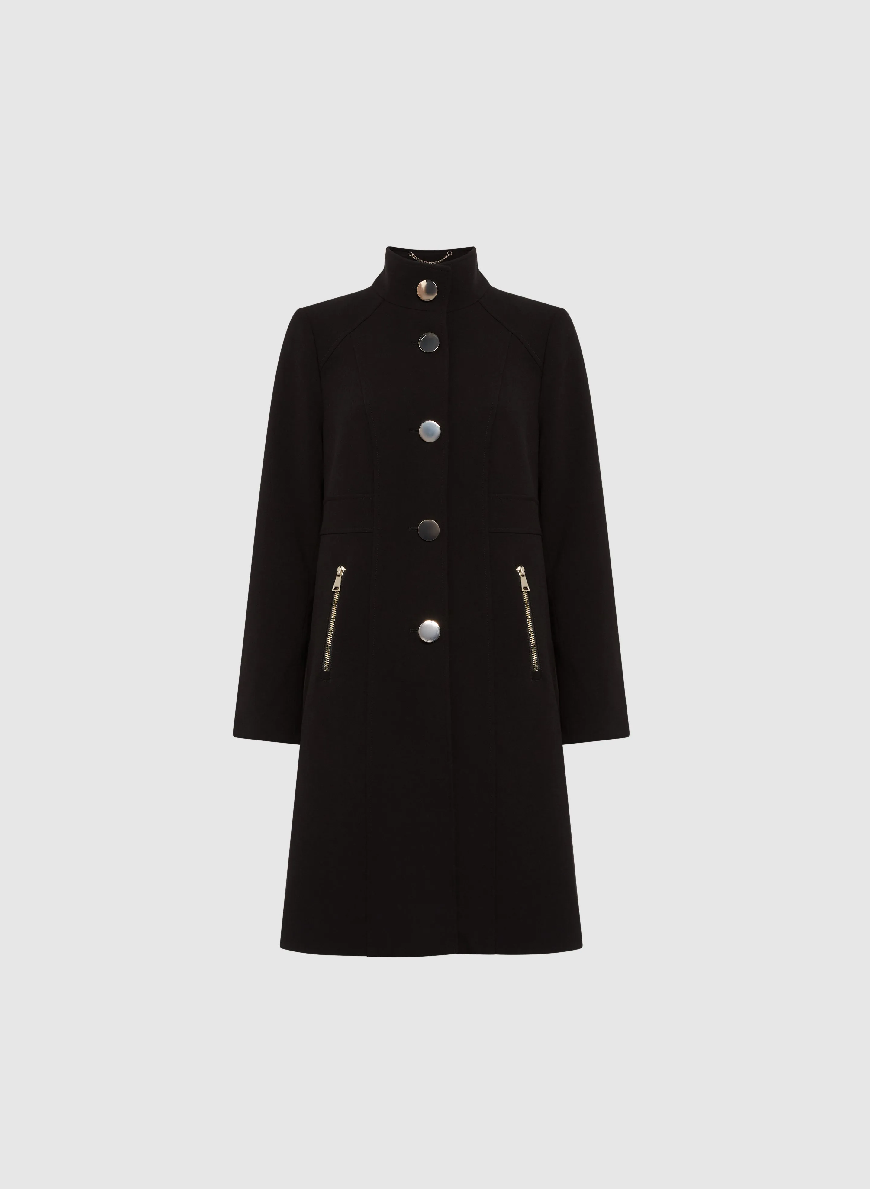 Long Button Detail Coat