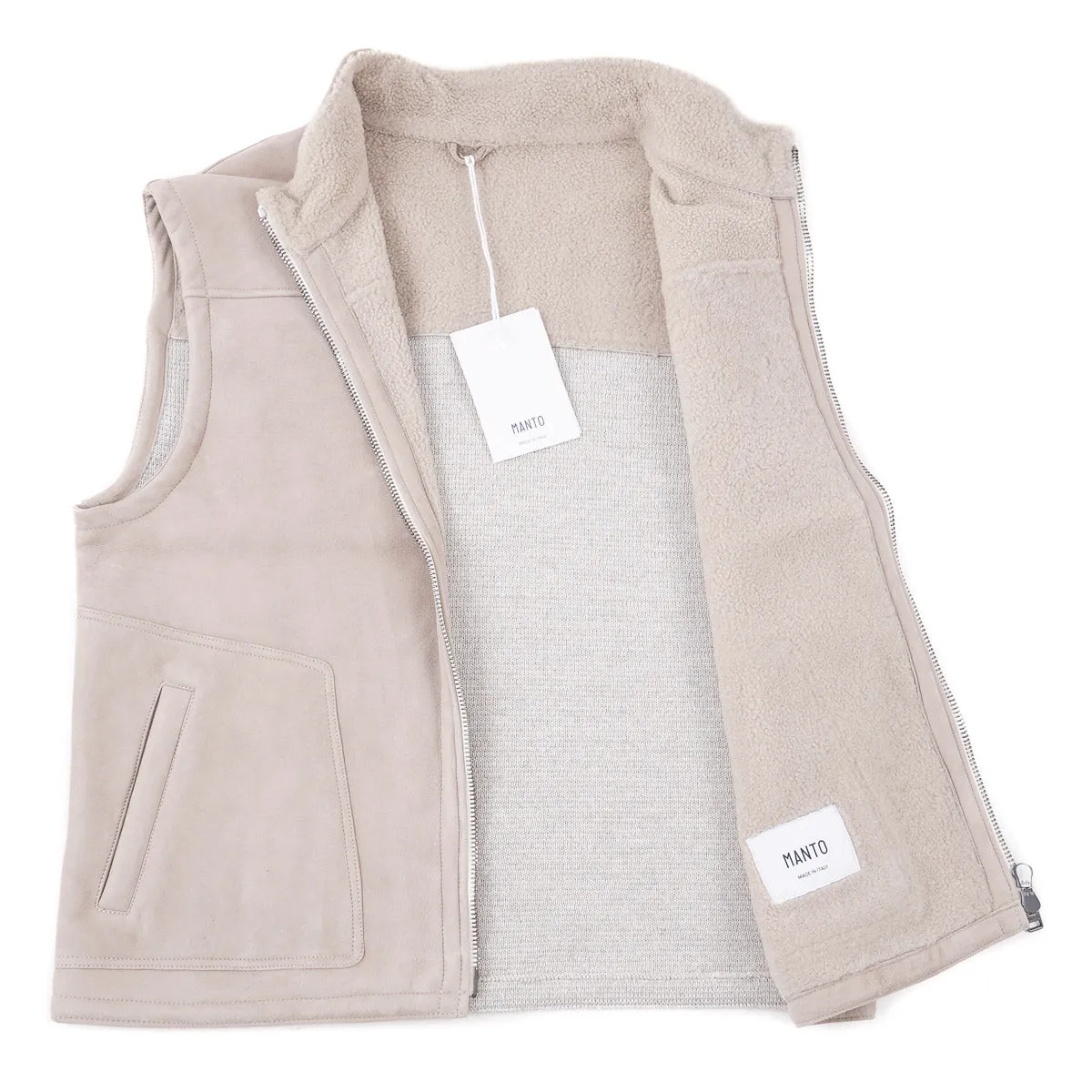 Manto Shearling Leather and Cashmere Vest