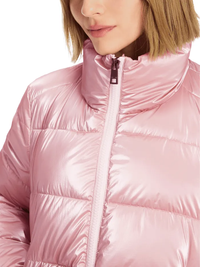 Marc Cain Additions Quilted Short Coat In Warm Rose XA 12.08 W82 Col 213