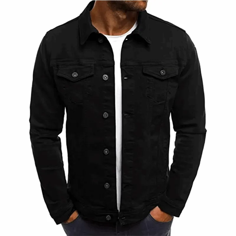 Men's Black Denim Jean Jacket