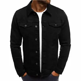 Men's Black Denim Jean Jacket