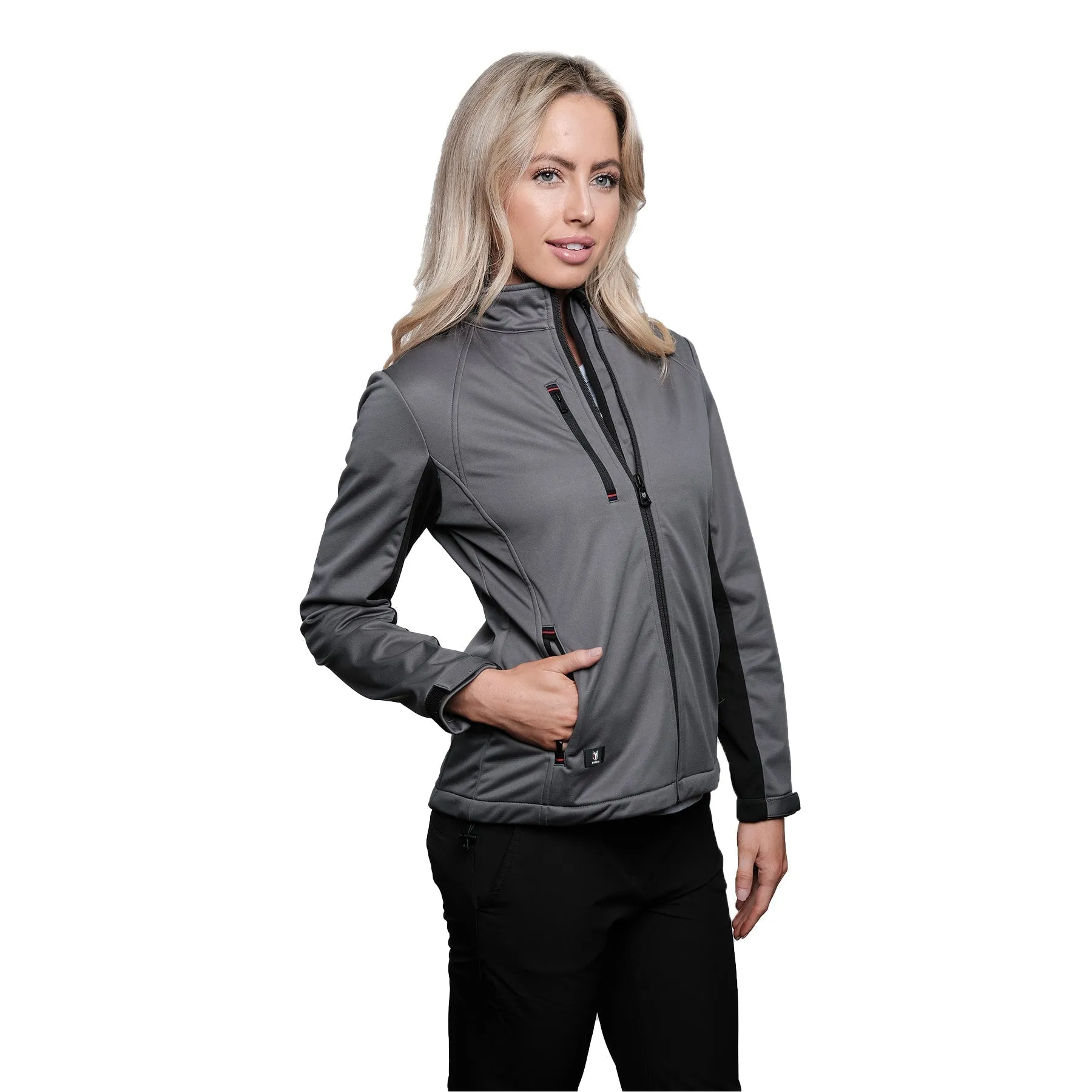 Monarch Grey/Black Women's Softshell Jacket