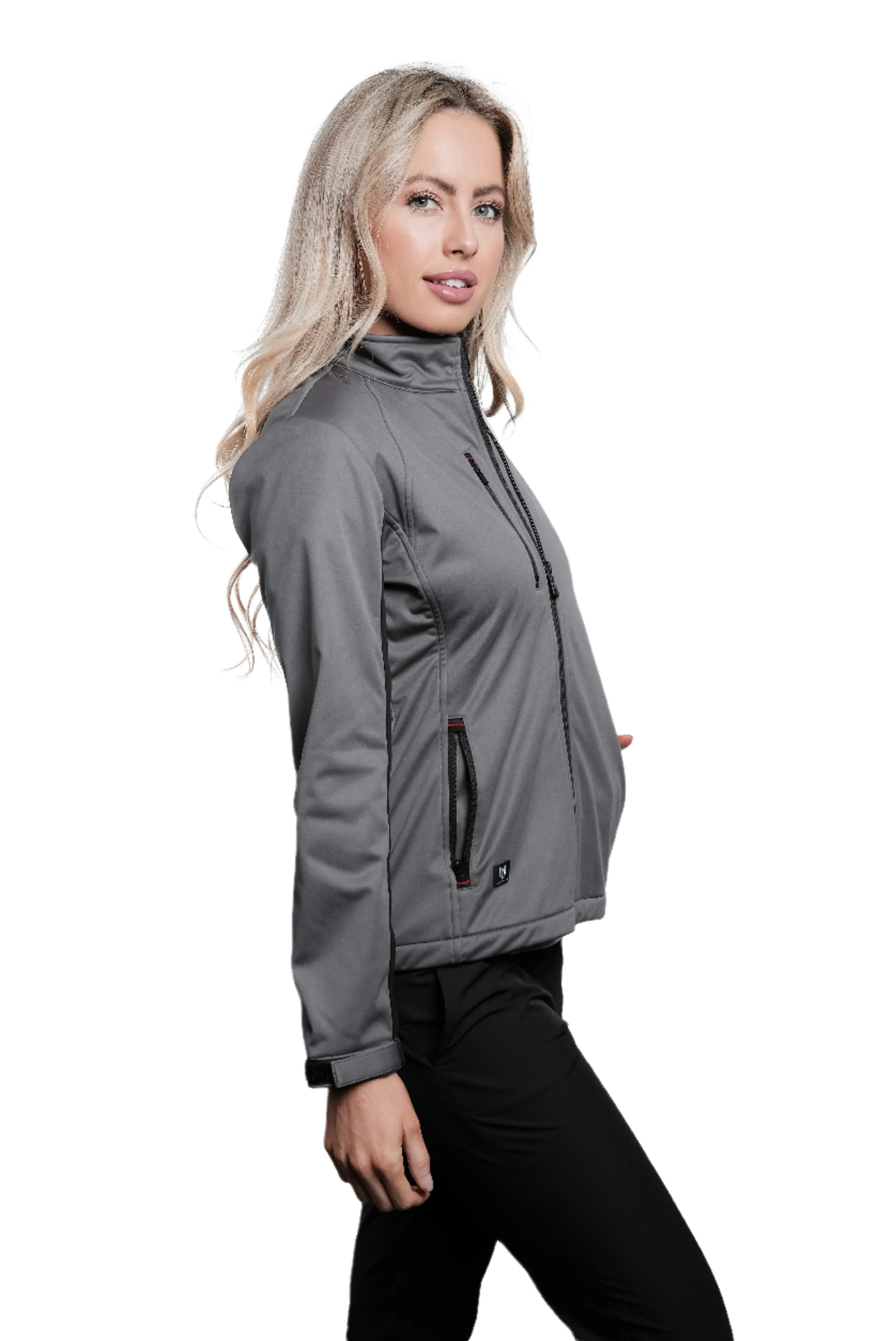 Monarch Grey/Black Women's Softshell Jacket