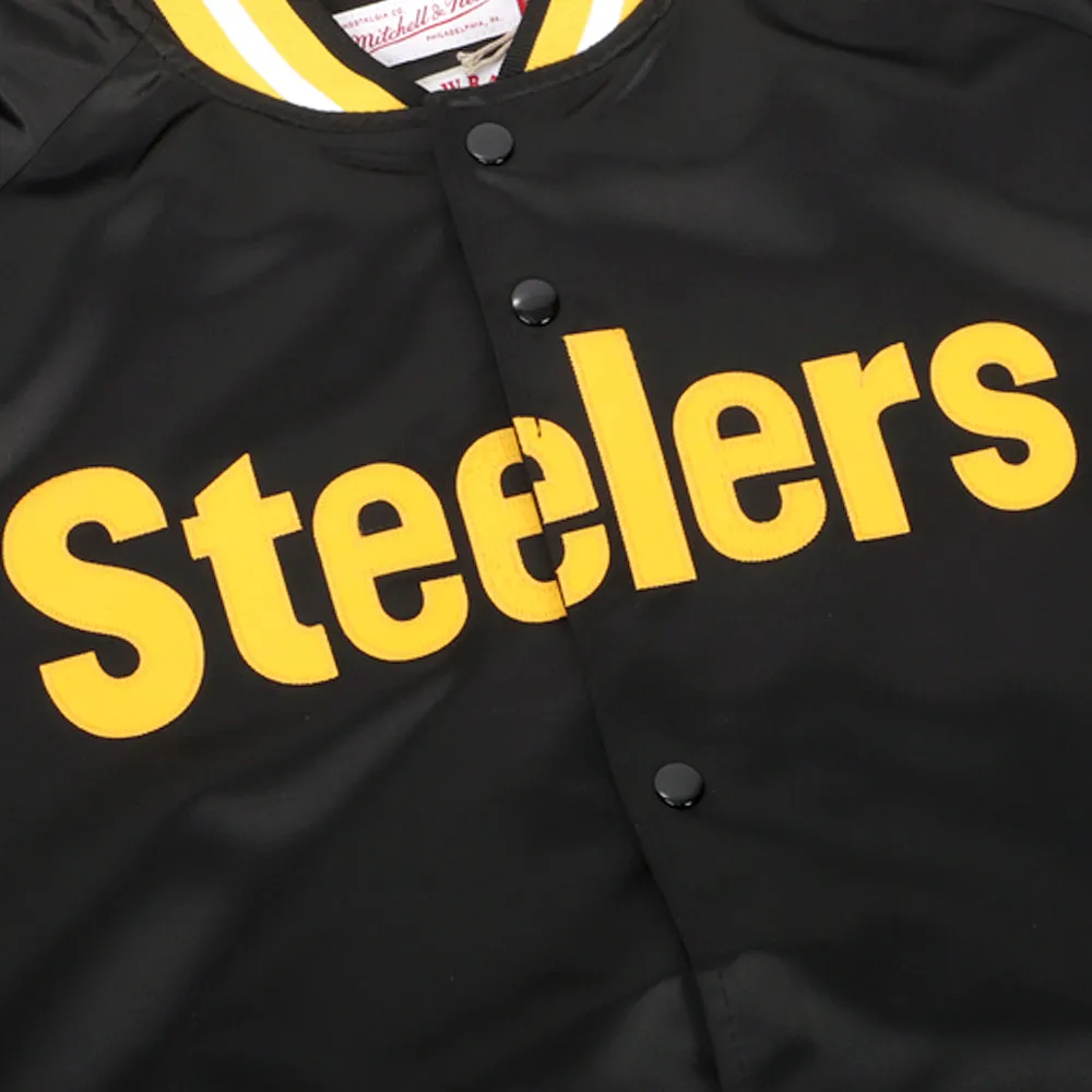 NFL Pittsburgh Steelers Bouble Clutch Lightweight Satin Button Up Jacket