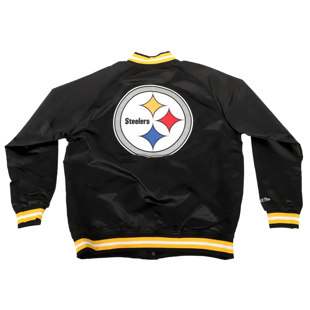 NFL Pittsburgh Steelers Bouble Clutch Lightweight Satin Button Up Jacket