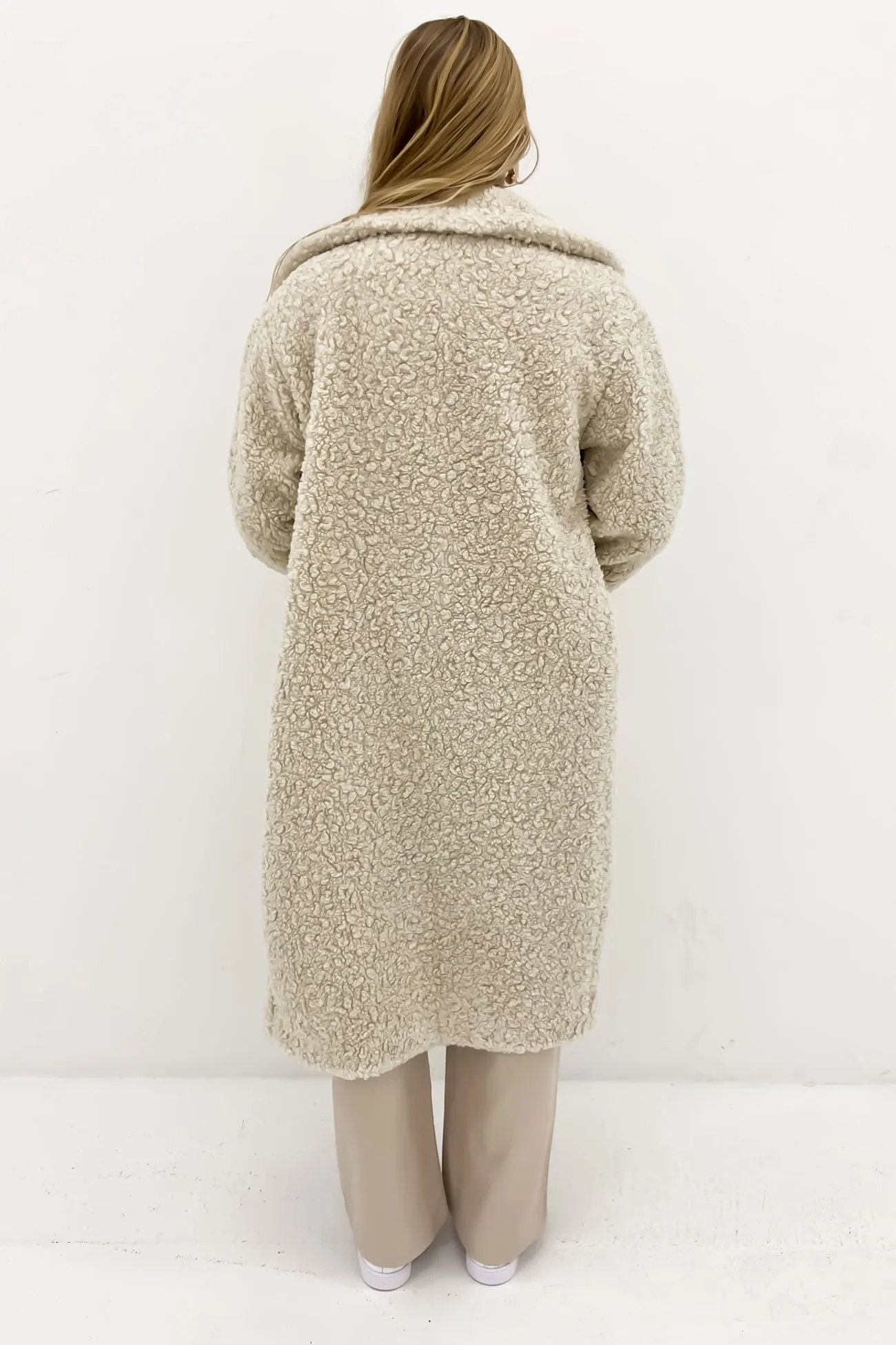 Oslo Teddy Coat Cream