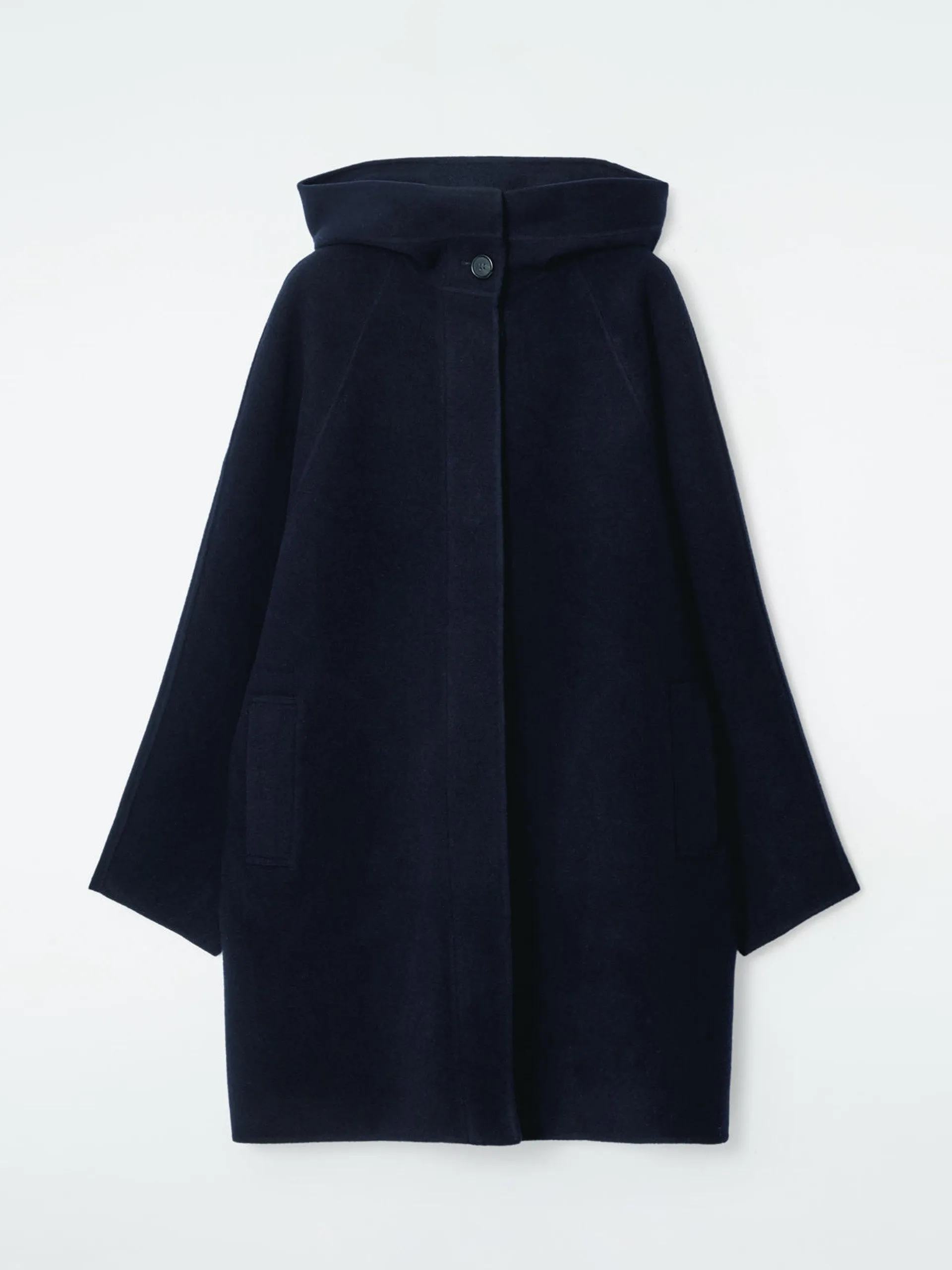 Oversized double-faced wool coat