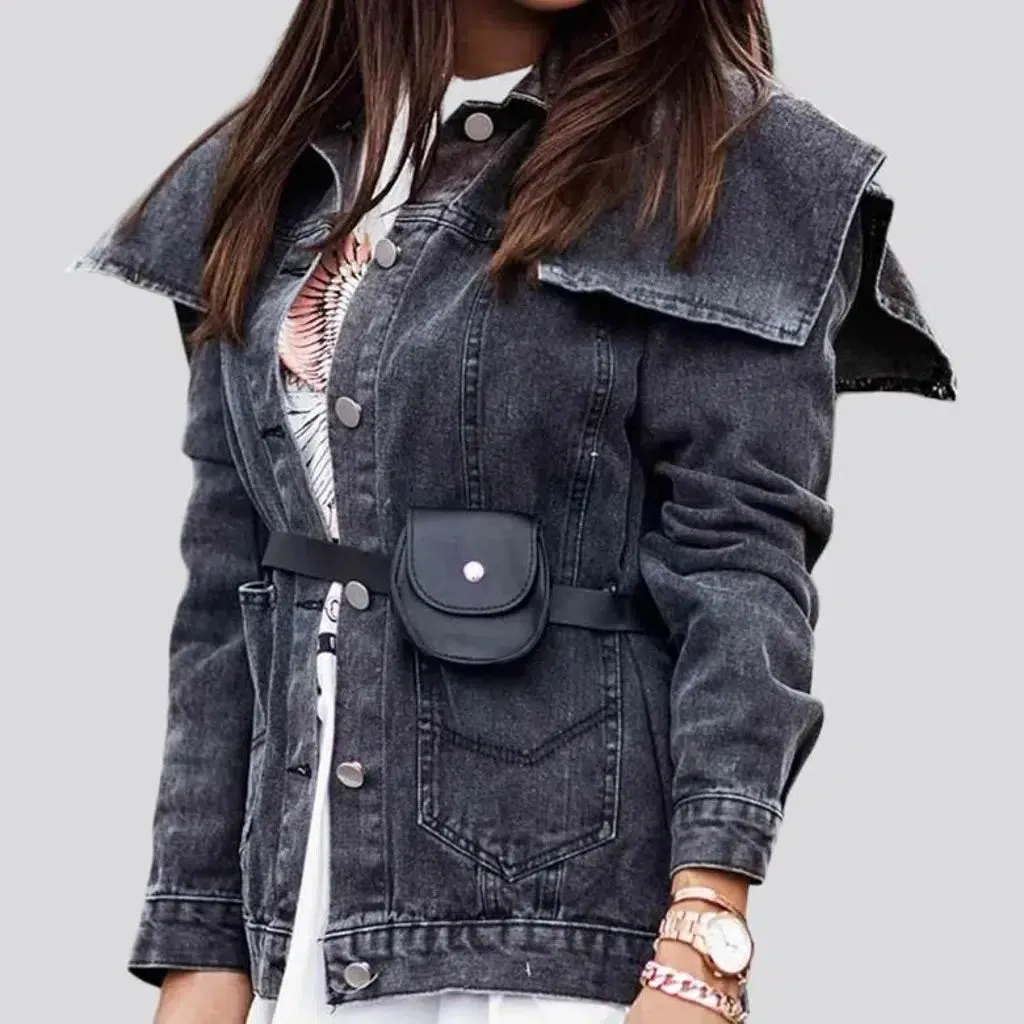 Oversized jean jacket
 for women