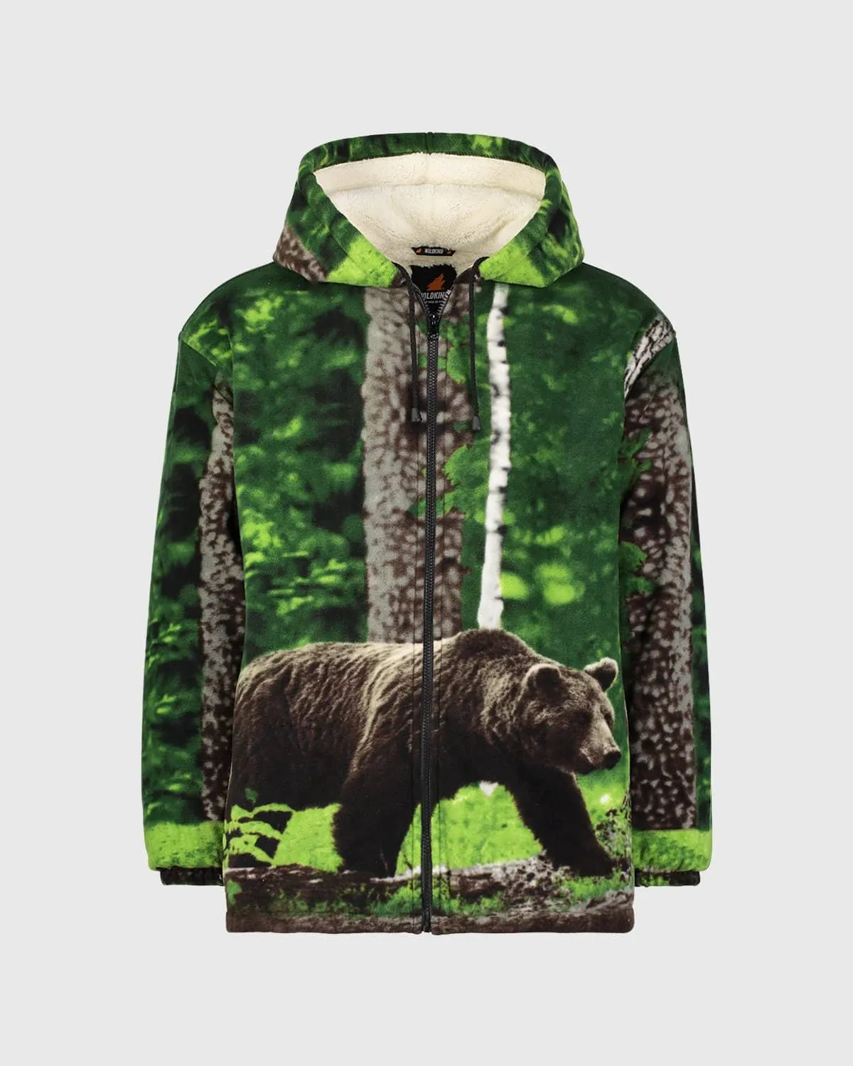 Plush Sherpa Full-Zip Animal Hoodie