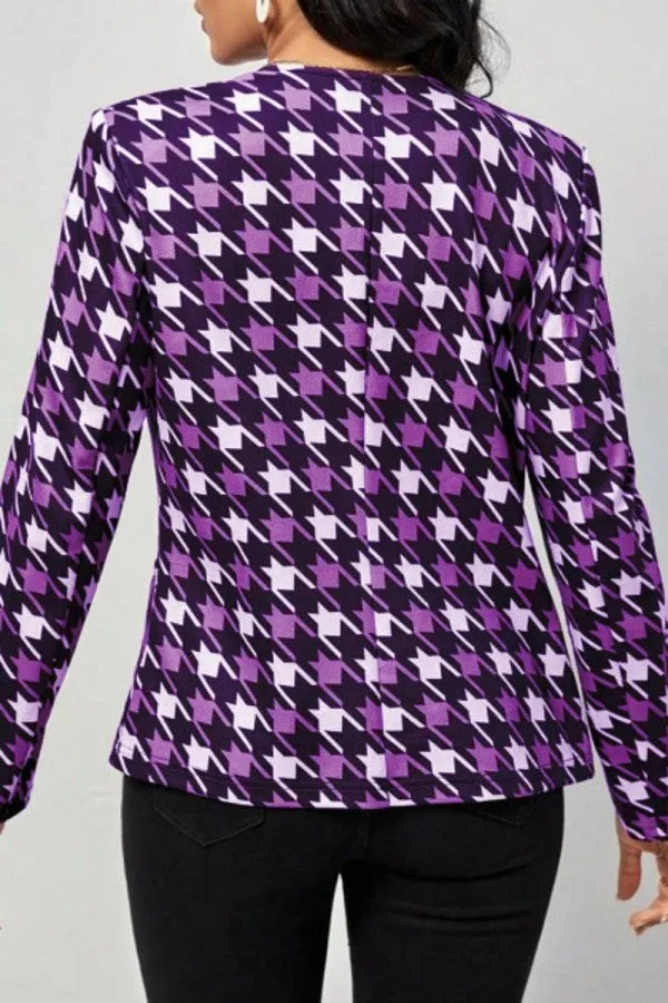 Purpdrank - Black Casual Print Cardigan Outerwear