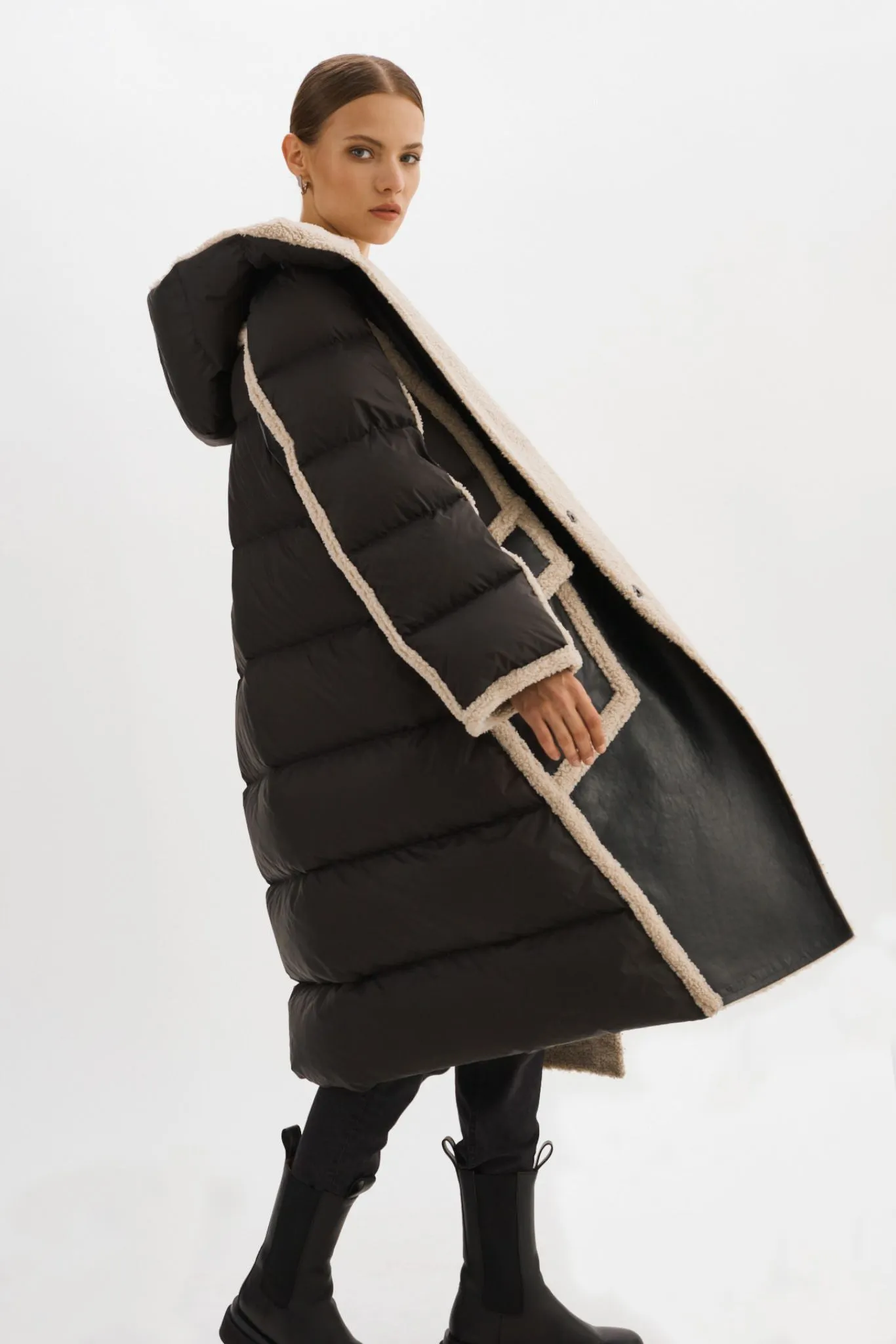 REXANA | Mixed Media Puffer Coat