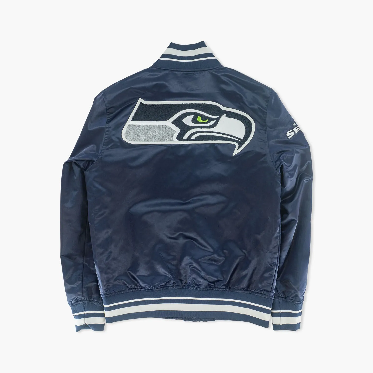 Seattle Seahawks Mashup Navy Satin Jacket