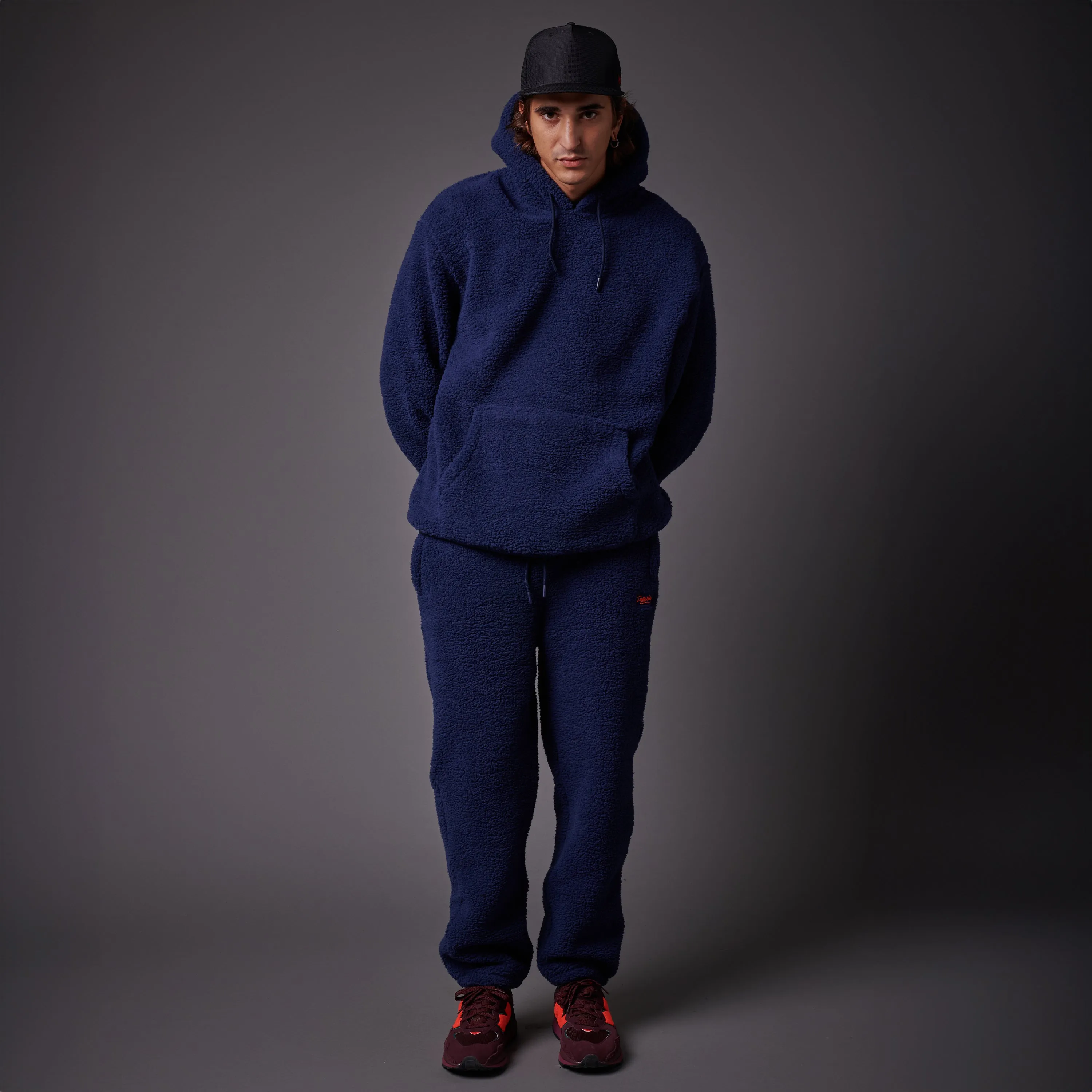 Sherpa Hoodie Navy